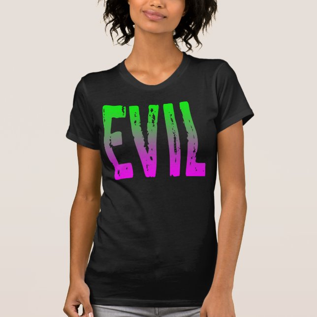 CAMISETA ZOMBIE HORROR ROXO E VERDE MALVADO (Frente)