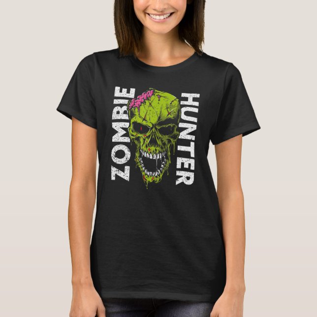 Camiseta Zombie Hunter Halloween Apparel Halloween 1 (Frente)