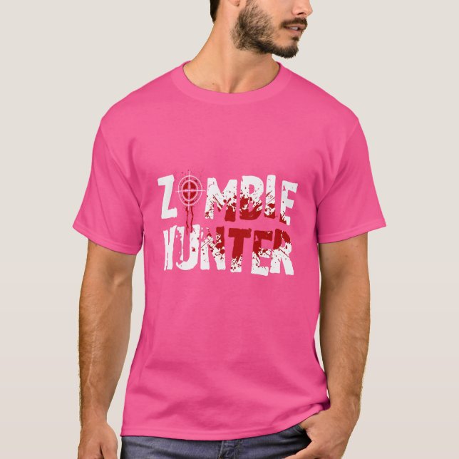 Camiseta Zombie Hunter Horror das Halloween Morto do cadáve (Frente)