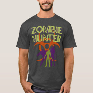 Camiseta Zombie Hunter Scary Horror Halloween Costumeee fam
