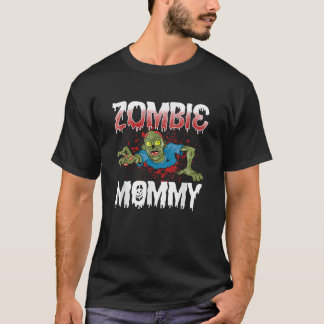 Camiseta Zombie Mamãe Mãe Correspondendo ao Dia das Bruxas 