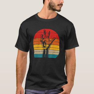 Camiseta Zombie Mão Sunset Retro Halloween Figurume Men Wom