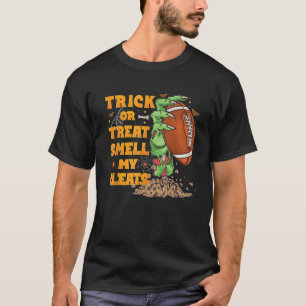 Camiseta Zombie Mãos Segurando Hallowee Engraçado De Futebo