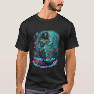 Camiseta Zombie Mermaid Halloween Skulls Mermaids Fa