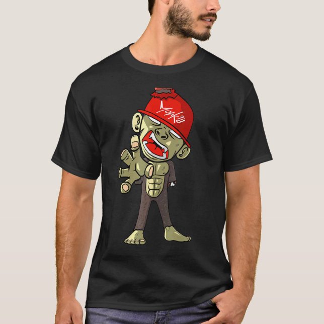 Camiseta Zombie Monkey Horror Scary Halloween (Frente)