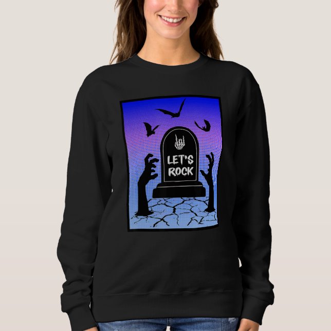 Camiseta Zombie Needs To Rock Halloween Undead Design (Frente)