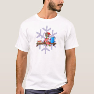 Camiseta Zombie numa prateleira