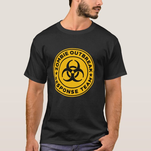 Camiseta Zombie Outbreak Response Team Engraçado Zombie Apo (Frente)