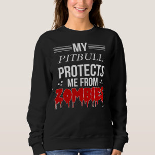 Camiseta Zombie Pitbull Para O Proprietário Pitbull