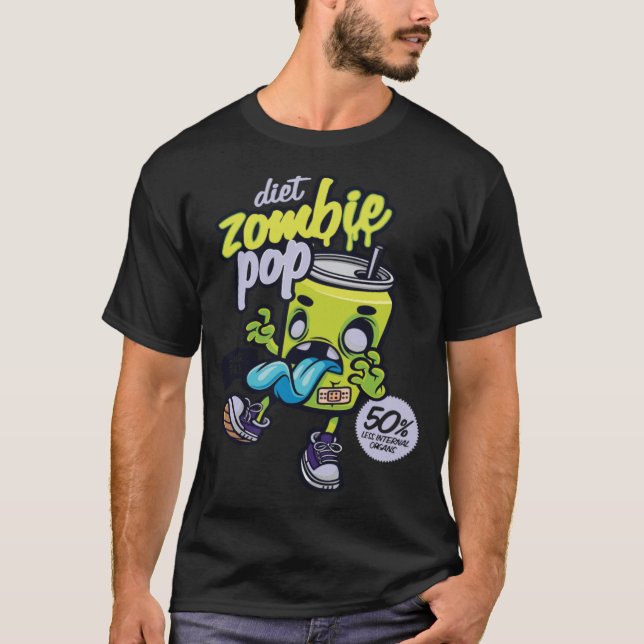 Camiseta Zombie Pop Sugar Free Funny Saying Humor Quotes (Frente)