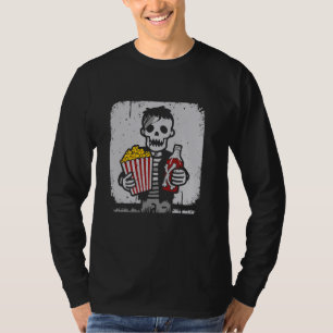 Camiseta Zombie Popcorn Soda - Vintage Creepy Cinema Hallow