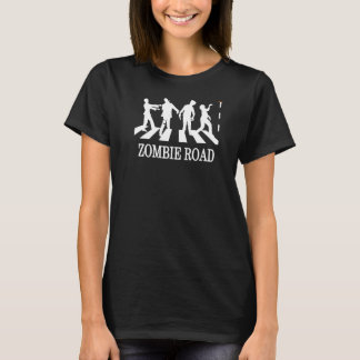 Camiseta Zombie Road Rock Music Parody Halloween Scary Horr