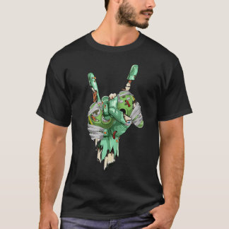 Camiseta Zombie Rock Mão Segurando Mummy Gaming Controller