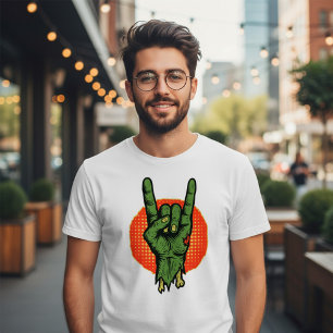 Camiseta Zombie Rock na Mão!