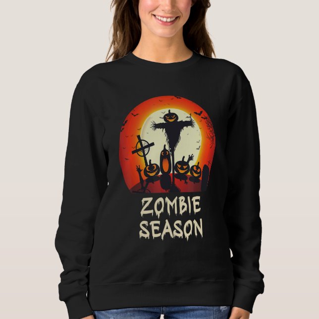 Camiseta Zombie Season Moonlit Scary Graveyard Kids A (Frente)