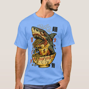 Camiseta Zombie Shark Monster Ramen - Comida assustadora ja
