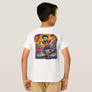 Camiseta Zombie Skateboarder Halloween Kids - Lega