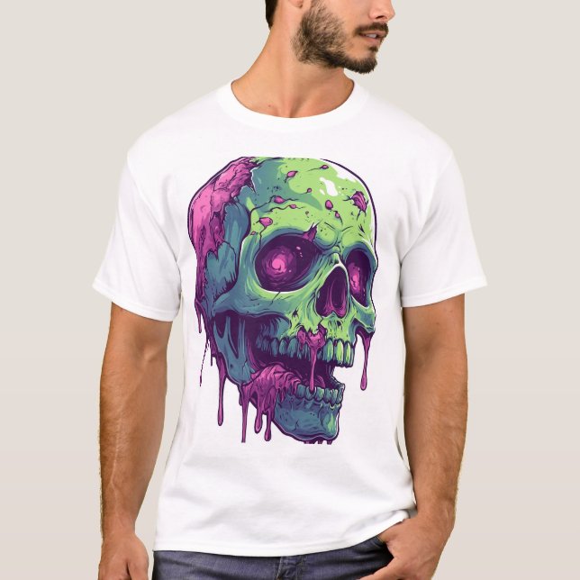 Camiseta Zombie Skull Apocalypse (Frente)