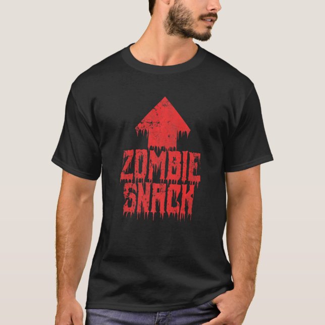 Camiseta Zombie Snack Comeu Cérebros Halloween (Frente)