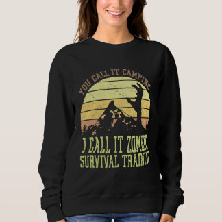 Camiseta Zombie Survival Training Camping Vintage Retro Hal