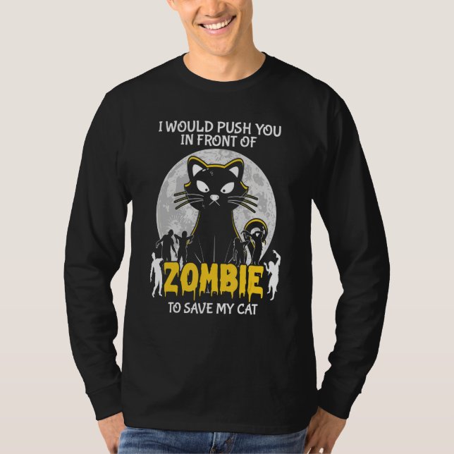 Camiseta Zombie To Save My Cat Halloween (Frente)