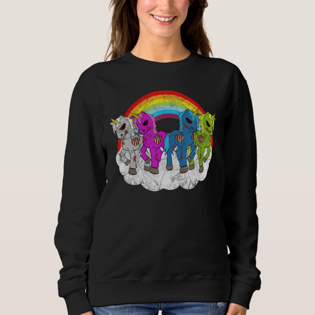 Camiseta Zombie Unicorn Apocalypse Creatures Halloween Zomb (Frente)