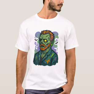 Camiseta Zombie Van Gogh - Paródia de BD Cartoon