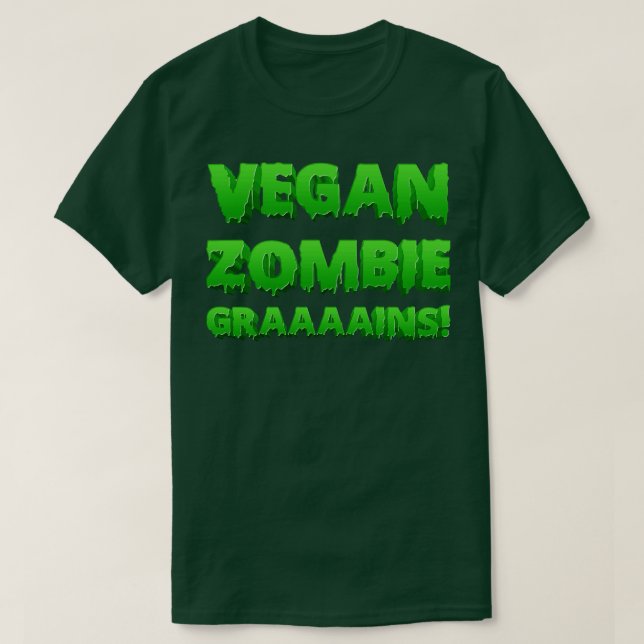 Camiseta zombie vegan (Frente do Design)