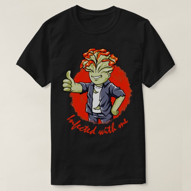Camiseta zombie vegan (Frente do Design)