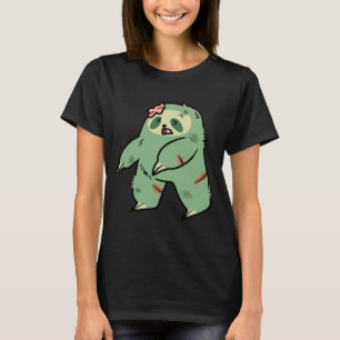 Camiseta Zombie Verde Bonita Sloth