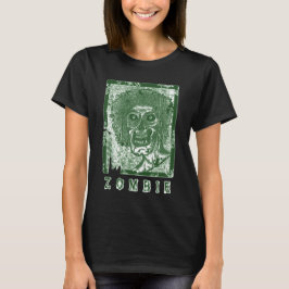 Camiseta Zombie-Verde Branco Distante
