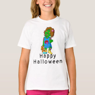 Camiseta Zombie Verde Feliz Halloween