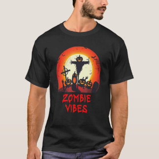 Camiseta Zombie Vibes Moonlit Graveyard Scary Kids A