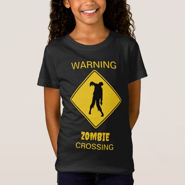 Camiseta Zombie Warning Halloween (Frente)
