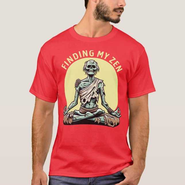 Camiseta Zombie Yoga Finding My Zen (Frente)