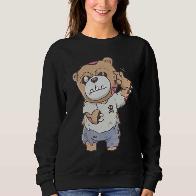 Camiseta Zombiecore Aesthetic Zombie Bear Pastel Goth Creep (Frente)