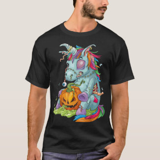 Camiseta Zombiecorn Zombie Unicorn Halloween Costume Pumpki