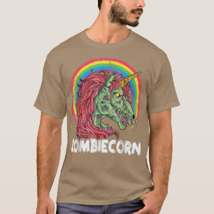 Camiseta Zombiecorn Zombie Unicorn Halloween Girls Rainbow