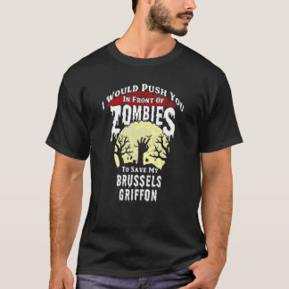 Camiseta Zombies Bruxelas Griffon Assustador Dia das Bruxas