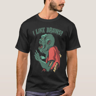 Camiseta Zombies Comem Cérebros Halloween Meninos Crianças 