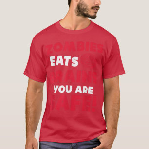 Camiseta Zombies Comem Cérebros Você É Um Festa De Hallowee