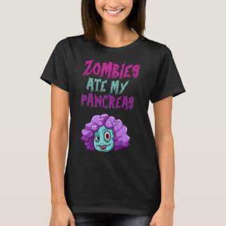 Camiseta Zombies Comeram Meu Pâncreas T1d Diabetes Tipo 1 G