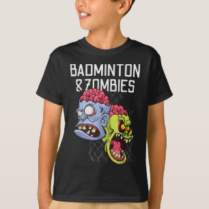 Camiseta Zombies de Badminton Jogo Divertido de Esportes Ra