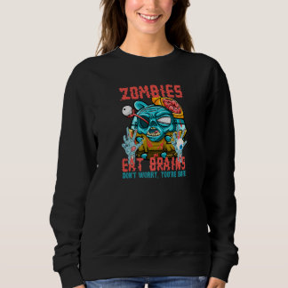 Camiseta Zombies Eat Brains Don't Worry You're Safe  Sarcas
