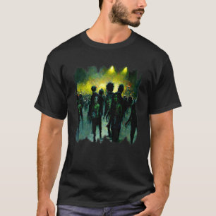 Camiseta Zombies Num concerto Rock. Bom Momento Para O Non