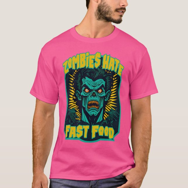 Camiseta Zombies odeia Comida rápida (Frente)