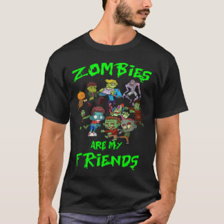 Camiseta Zombies São Meus Amigos Halloween