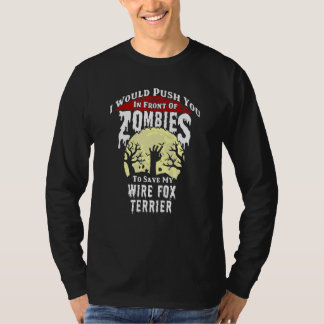 Camiseta Zombies Wire Fox Terrier Assustador Dia das Bruxas