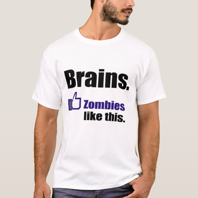 Camiseta Zombis "COMO" cérebros (Frente)