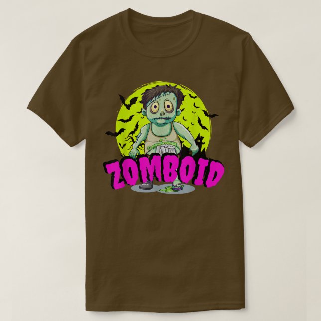 Camiseta Zomboid Funny Boys Zombie Kid (Frente do Design)